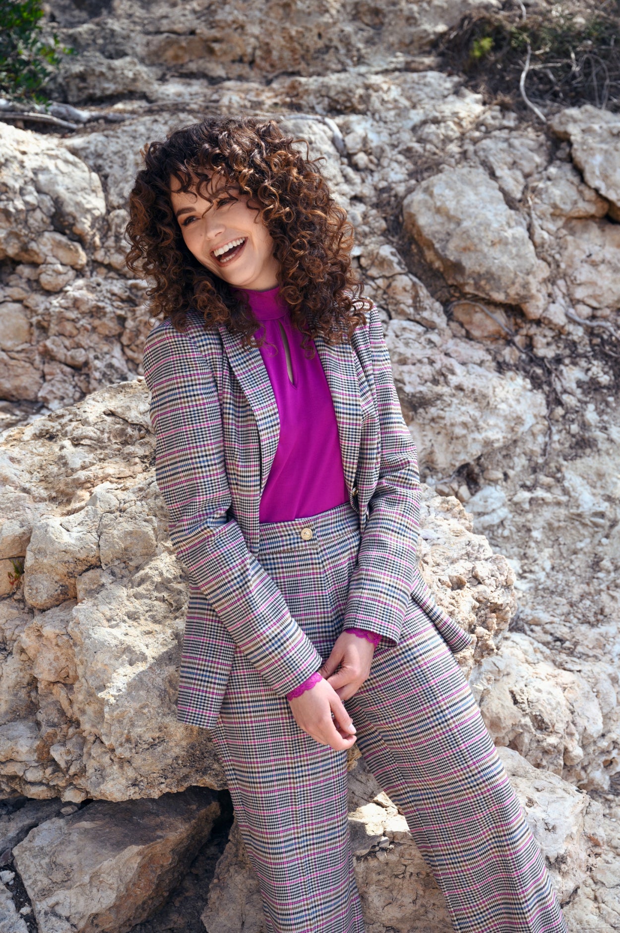 Imme blazer | Fuchsia multi