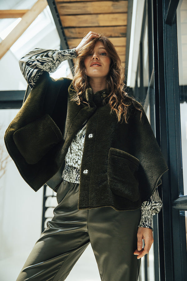 Dana Poncho | khaki