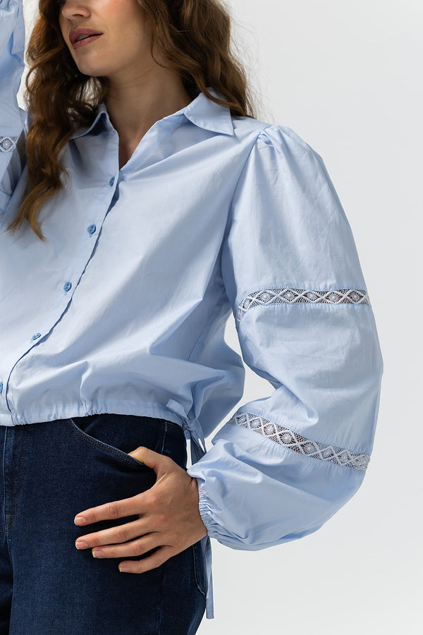 Allis Blouse | Blauw licht