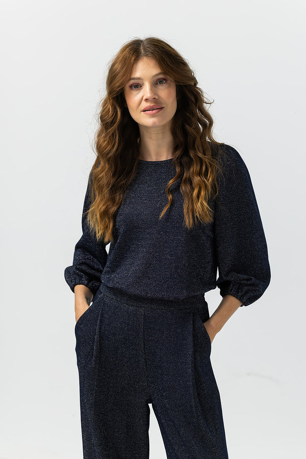 Malou Top | Donker blauw