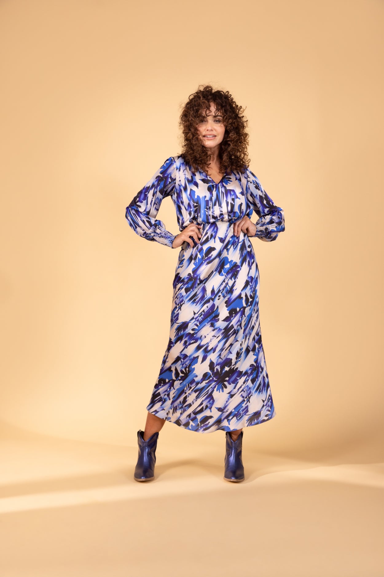 Sabina dress | Blue/White